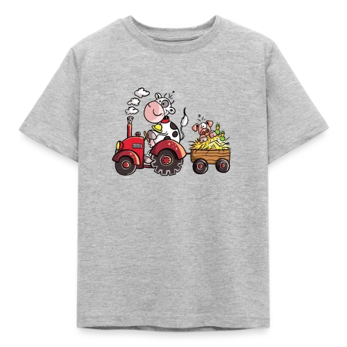 La Vache au Volant, le Cochon à Bord - T-shirt Agricole Fun - T-shirt Enfant