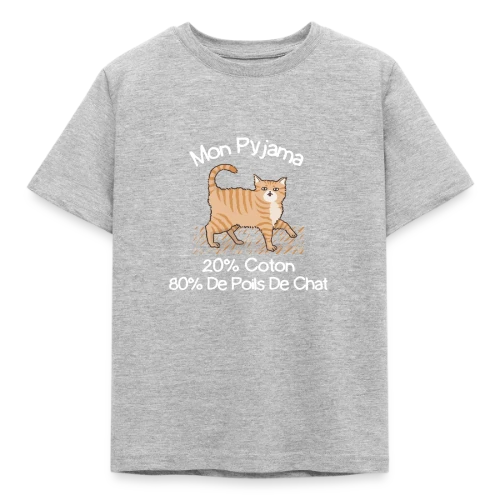 T-shirt Humour 'Mon Pyjama 80% Poils de Chat' - T-shirt Enfant