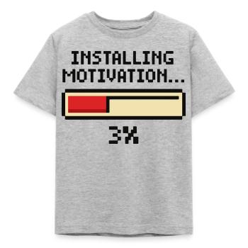Installer la motivation Progress - T-shirt Enfant - gris chiné - Devant - AI Model Kid Male (0cm)