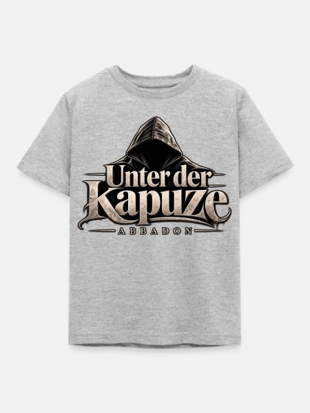 Unter der Kapuze – ABBADON - Kinder T-Shirt - Grau meliert