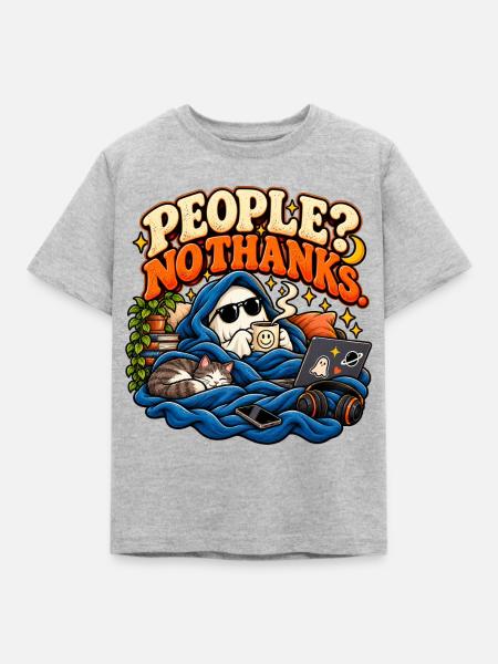 Leute? Nein, danke. | Lustiger Introvertierter - Kinder T-Shirt - Grau meliert
