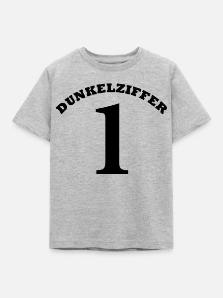 DUNKELZIFFER 1 - Kinder T-Shirt - Grau meliert