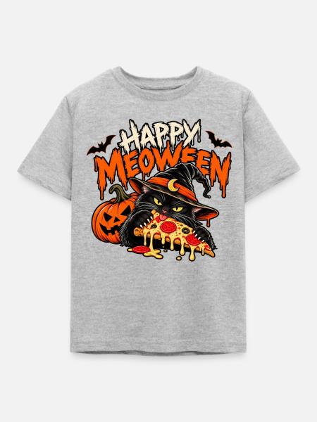Happy Halloween - Kinder T-Shirt - Grau meliert
