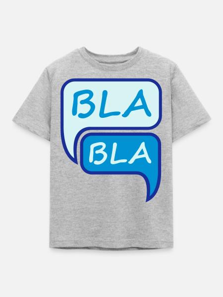 Bla Bla Design - Kinder T-Shirt - Grau meliert