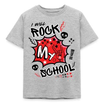 Je vais bercer mon école Kita Abgang - T-shirt Enfant - gris chiné - Devant - AI Model Kid Male (0cm)