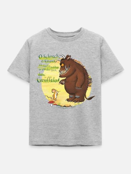 Der Grüffelo mit Maus 2 - Kinder T-Shirt - Grau meliert