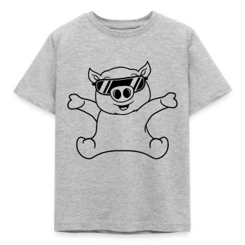 cool sunglasses sitting friendly small child baby - Kids' T-Shirt - heather grey - Front - AI Model Kid Male (0cm)