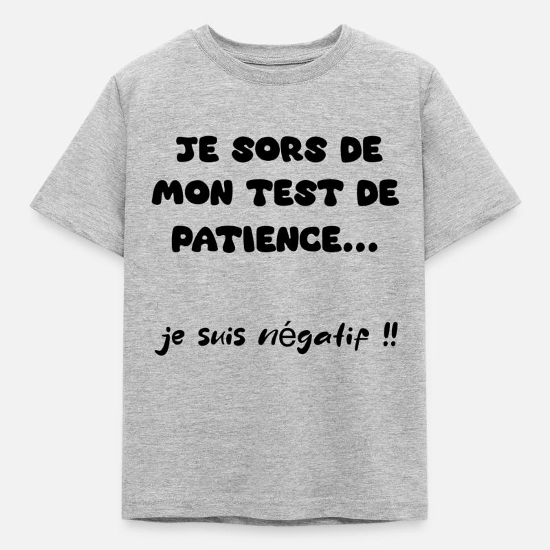 test de patience - T-shirt Enfant - gris chiné