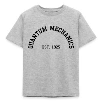 Quantum Mechanics - Est. 1925 (Half-Kreis) - Kinder T-Shirt - Grau meliert - Vorne - AI Model Kid Male (0cm)