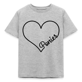 Pony - Kinder T-Shirt - Grau meliert - Vorne - AI Model Kid Male (0cm)