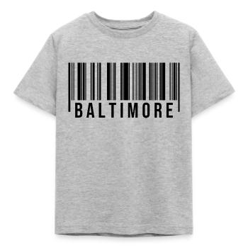Code-barres Baltimore - T-shirt Enfant - gris chiné - Devant - AI Model Kid Male (0cm)