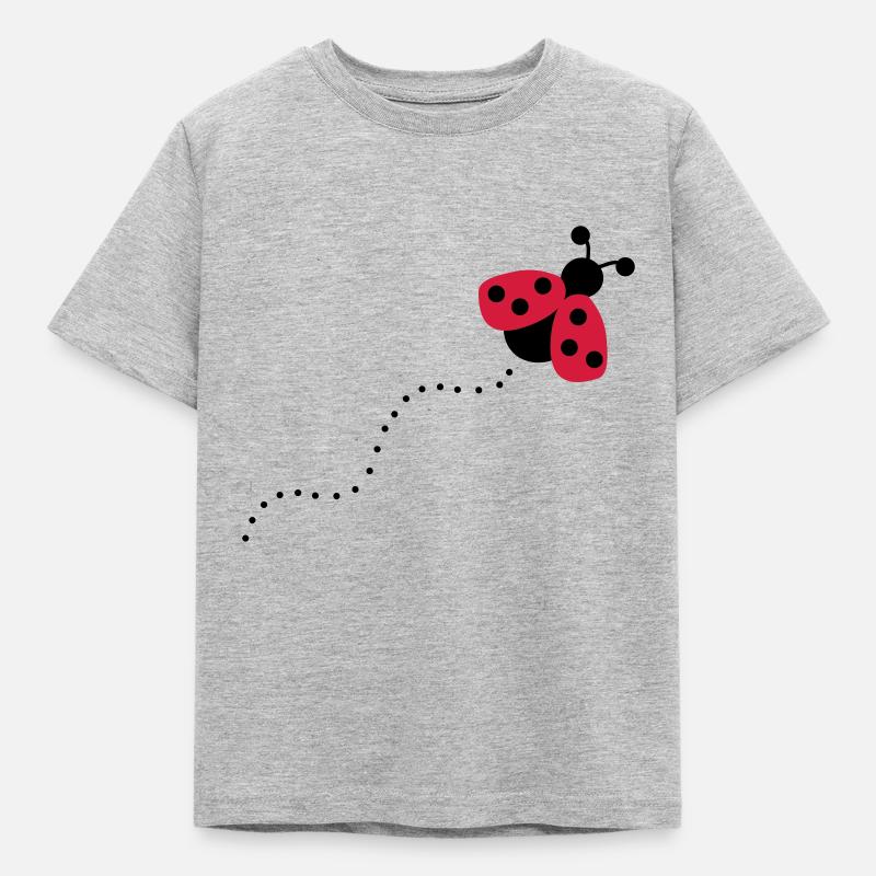 Marienkäfer - Kinder T-Shirt - Grau meliert