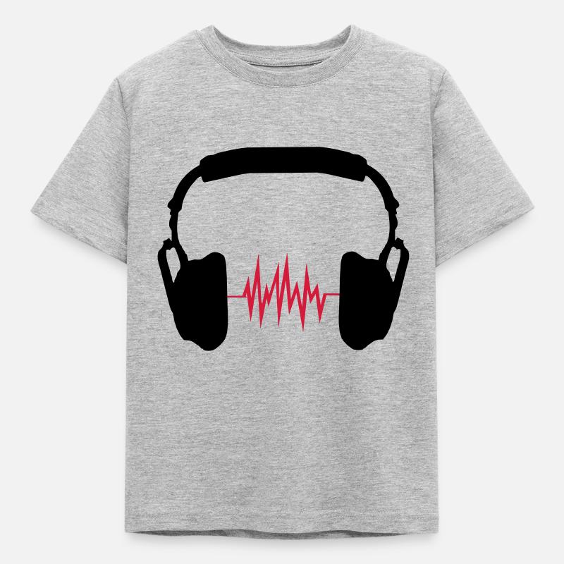 écouteurs - T-shirt Enfant - gris chiné