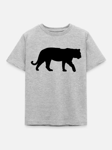 tiger - Kinder T-Shirt - Grau meliert