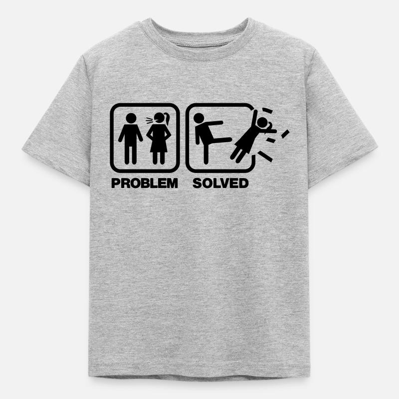 problem solved - T-shirt Enfant - gris chiné