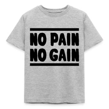 no_pain_no_gain - T-shirt Enfant - gris chiné - Devant - AI Model Kid Male (0cm)