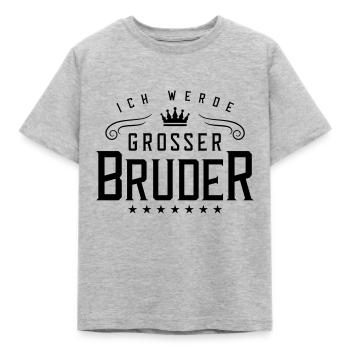 ich werde grosser bruder - Kinder T-Shirt - Grau meliert - Vorne - AI Model Kid Male (0cm)