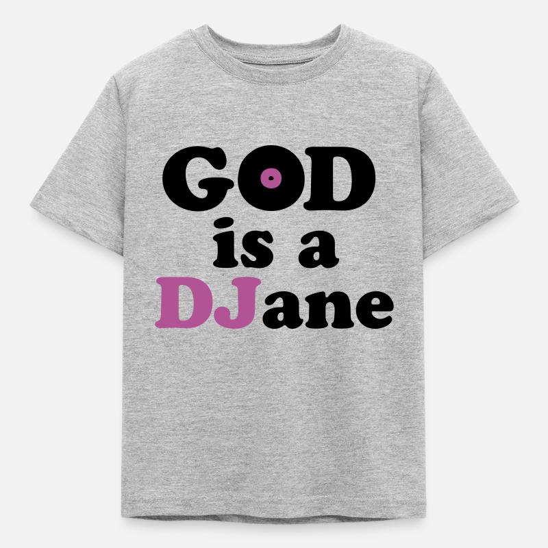 God is a DJane - Kinder T-Shirt - Grau meliert