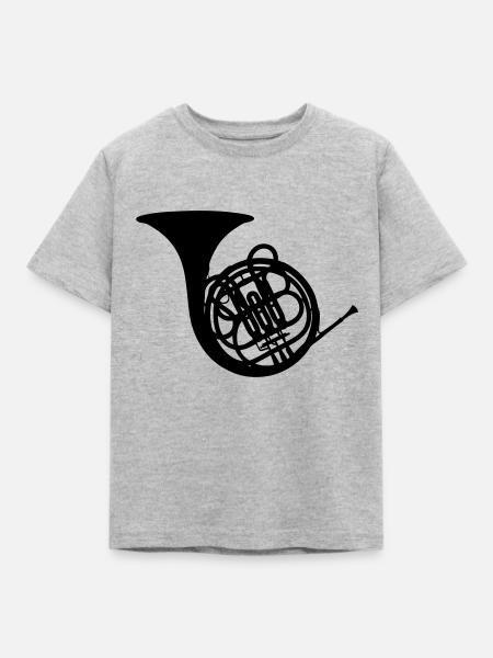 Horn - Kinder T-Shirt - Grau meliert