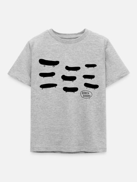 boards-boards-boards bored - Kinder T-Shirt - Grau meliert