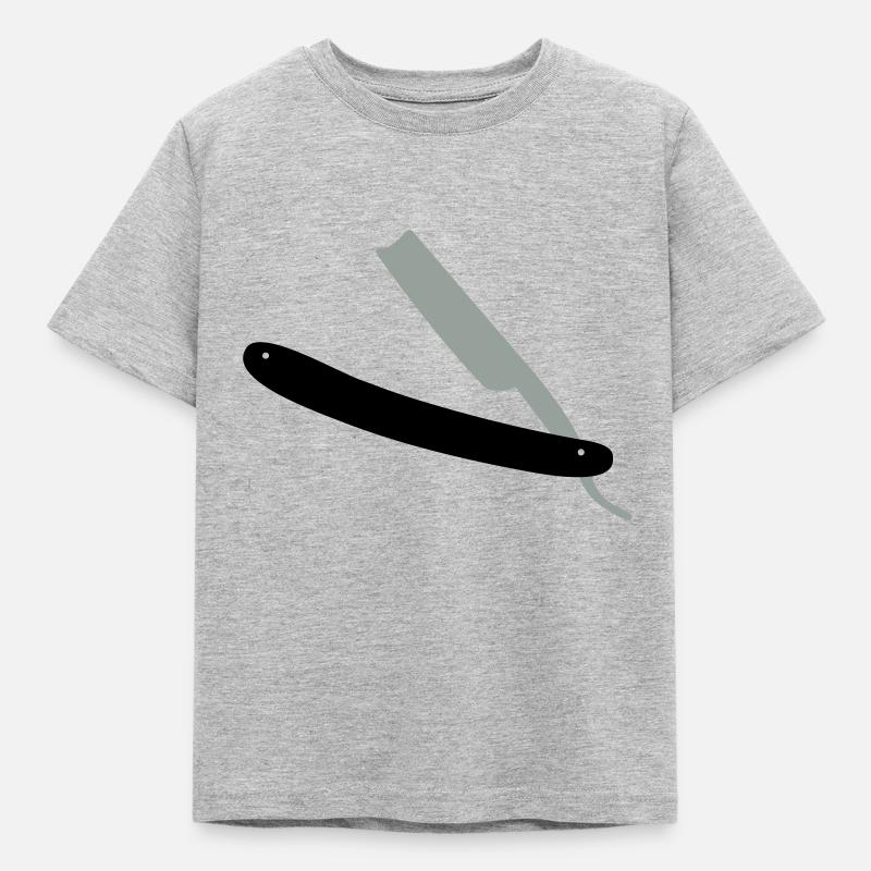Rasiermesser - Kinder T-Shirt - Grau meliert