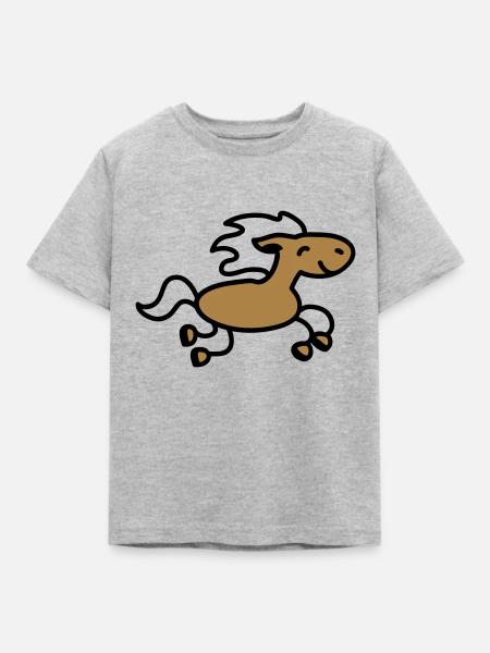 Saute cheval - T-shirt Enfant - gris chiné