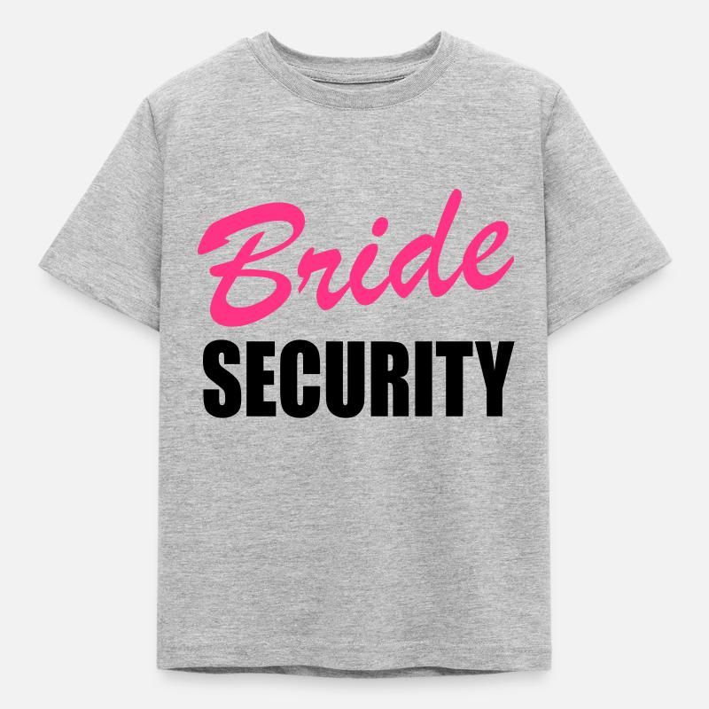 bride security - Kids' T-Shirt - heather grey