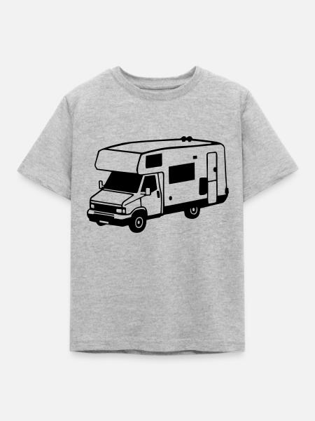 Wohnmobil - Kinder T-Shirt - Grau meliert
