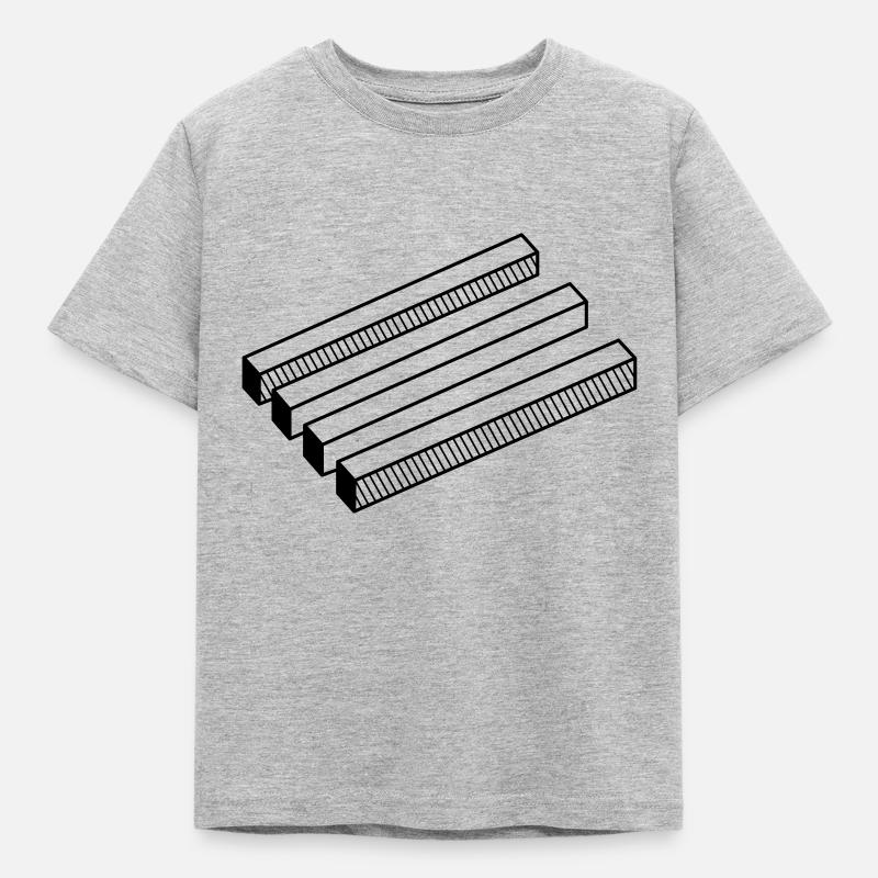 optische Täuschung - Kinder T-Shirt - Grau meliert
