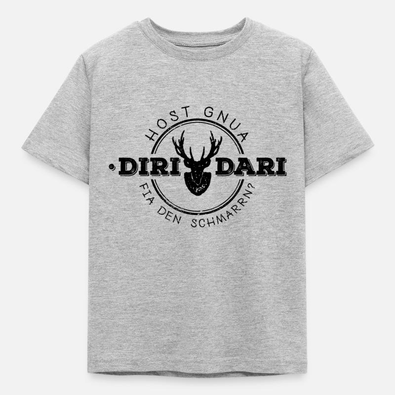 Gnua Diridari - schwarz - Kinder T-Shirt - Grau meliert