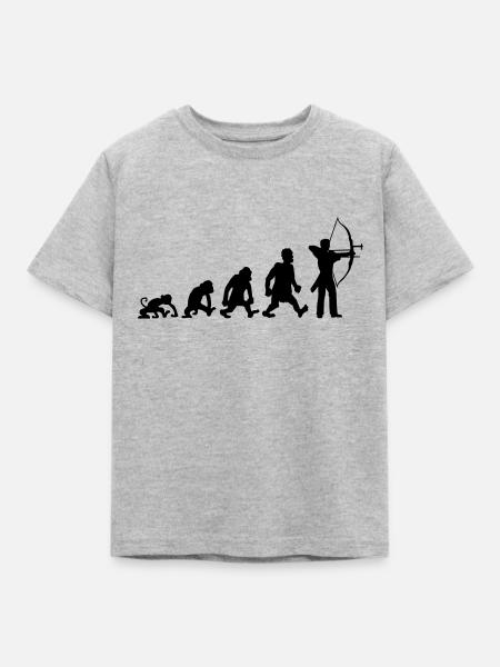 Bogenschießen - Kinder T-Shirt - Grau meliert