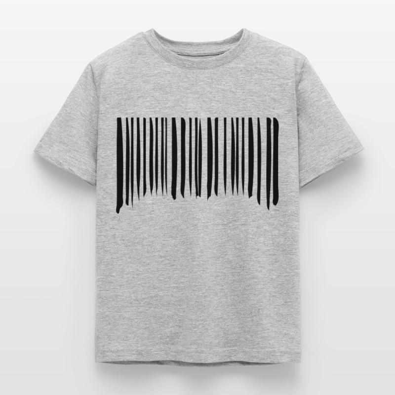 Barcode Strokes Lines Scribbled Barcode Scan T-shirt Enfant