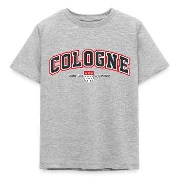 COLOGNE2 - Kinder T-Shirt - Grau meliert - Vorne - AI Model Kid Male (0cm)