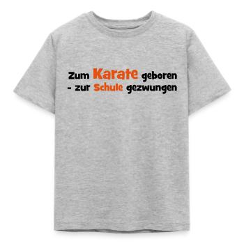Karate - Kinder T-Shirt - Grau meliert - Vorne - AI Model Kid Male (0cm)
