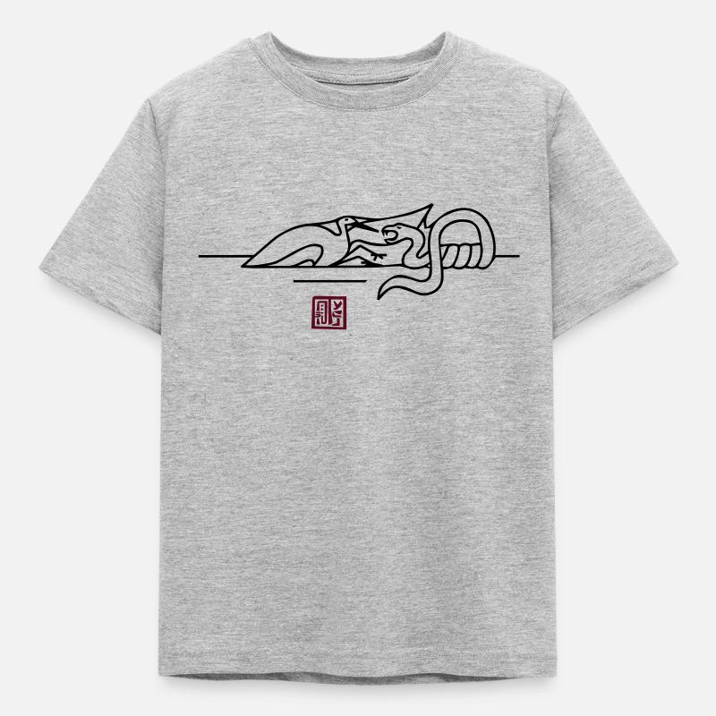 epic wingtsun crane snake battle - Kinder T-Shirt - Grau meliert
