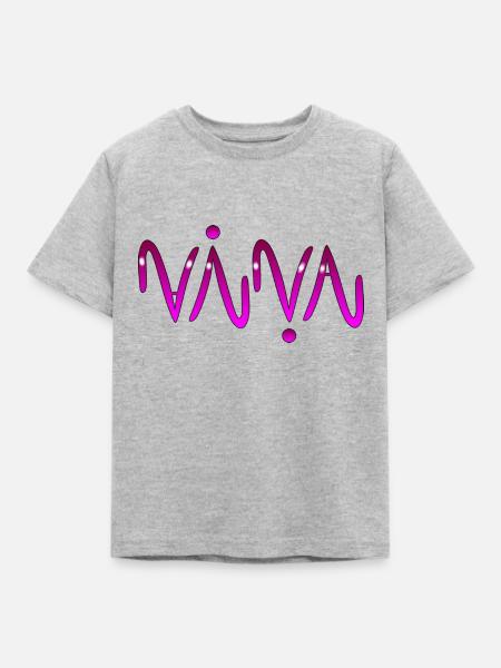 Nina - Kinder T-Shirt - Grau meliert