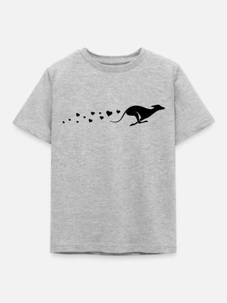 Windhund Liebe – Sighthound Love - Kinder T-Shirt - Grau meliert