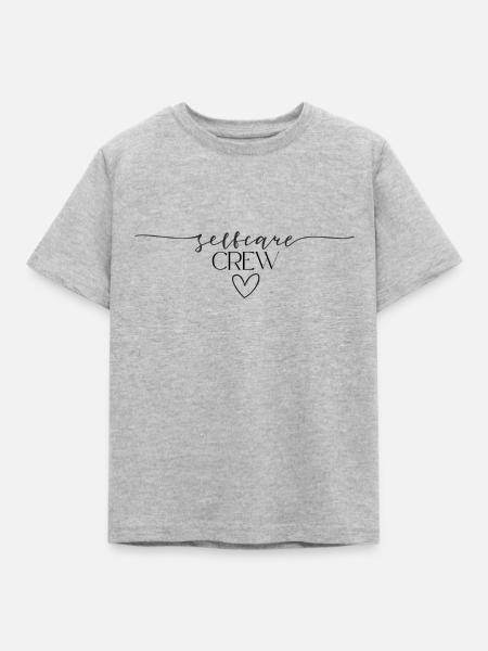 Selfcare Crew - Kinder T-Shirt - Grau meliert