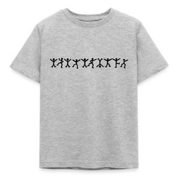 Hommes de danse - élémentaire - T-shirt Enfant - gris chiné - Devant - AI Model Kid Male (0cm)