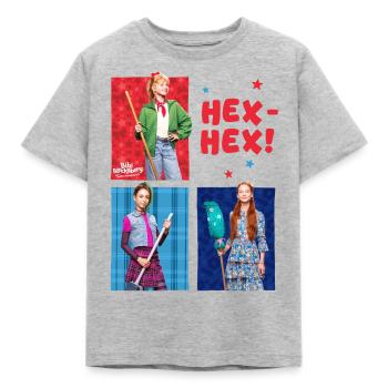Bibi Blocksberg Film Bibi Mit Freundinnen Hex-Hex! - Kinder T-Shirt - Grau meliert - Vorne - AI Model Kid Male (0cm)