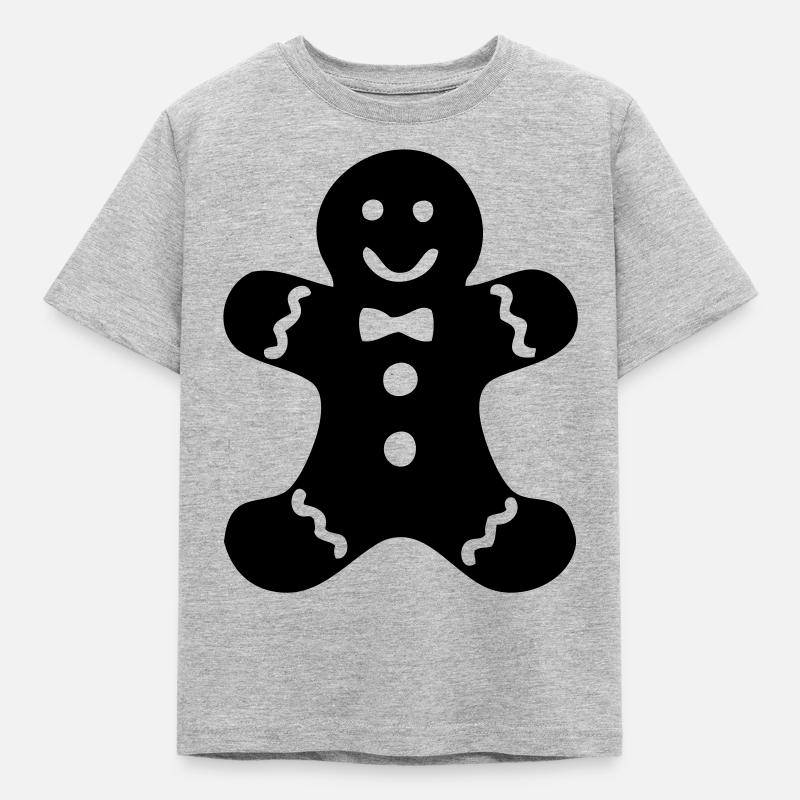 lebkuchenmann 2 - Kinder T-Shirt - Grau meliert