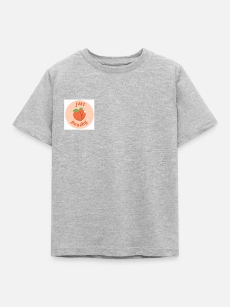 Nur pfirsichfarben - Kinder T-Shirt - Grau meliert