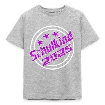 Schulkind 2025 Schulanfang Grundschule Kind - Kinder T-Shirt - Grau meliert - Vorne - AI Model Kid Male (0cm)