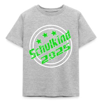 Schulkind 2025 Schulanfang Grundschule Kind - Kinder T-Shirt - Grau meliert - Vorne - AI Model Kid Male (0cm)