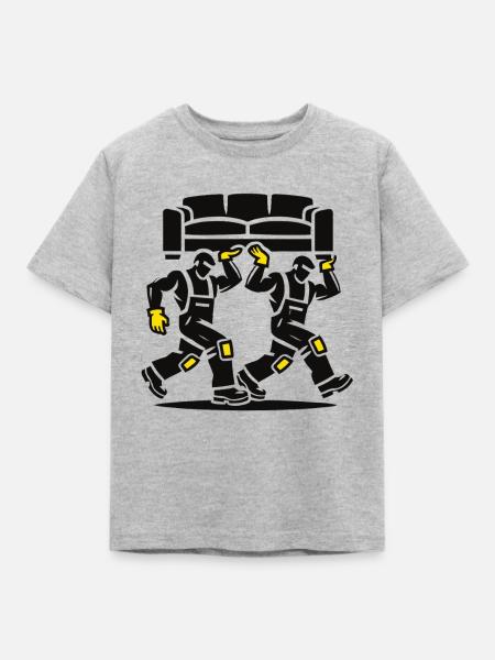 Umzug Möbelpacker Umzugshelfer - Kinder T-Shirt - Grau meliert
