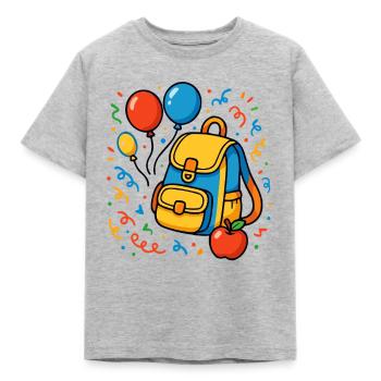 Primary School Enrolment Back to School - Kids' T-Shirt - heather grey - Front - AI Model Kid Male (0cm)