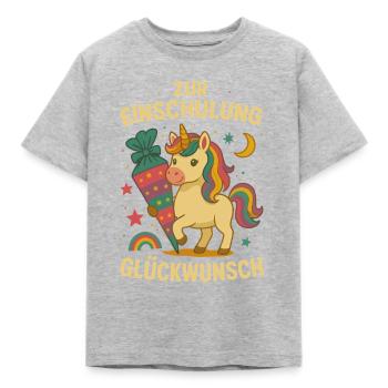 Enrollment Unicorn Back to School Elementary School - Kids' T-Shirt - heather grey - Front - AI Model Kid Male (0cm)