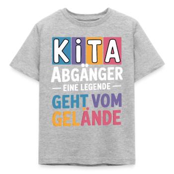 School enrollment Back to school Legend Start of school - Kids' T-Shirt - heather grey - Front - AI Model Kid Male (0cm)
