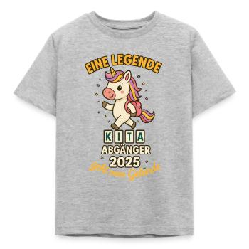 Unicorn Back to School Legend Graduate Back to School - Kids' T-Shirt - heather grey - Front - AI Model Kid Male (0cm)