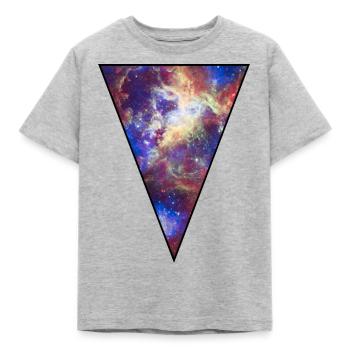 Galaxy - Space - Sterne - Cosmic - Kunst - - Kinder T-Shirt - Grau meliert - Vorne - AI Model Kid Male (0cm)